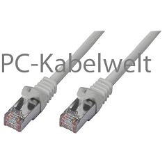 PC-Kabelwelt 20 m Netzwerk Ethernet Kabel Patch CAT 7 Kat 7 Gigabit (RJ45 Stecker) 20m PIMF FTP / STP Halogenfrei grau
