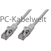 PC-Kabelwelt 5 m Netzwerk Ethernet Kabel Patch CAT 7 Kat 7 Gigabit (RJ45 Stecker) 5m PIMF FTP / STP Halogenfrei grau