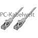PC-Kabelwelt 20 m Netzwerk Ethernet Kabel Patch CAT 7 Kat 7 Gigabit (RJ45 Stecker) 20m PIMF FTP / STP Halogenfrei grau