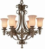 LAMPS BEAUTIFUL Classic Traditional Lighting, Aurora Six Light Chandelier by Savoy House--Excellent customer service--see our feedback.