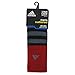 adidas Men's Cushioned Assorted Color 3-Pack Crew Socks, Black/Onix/Power Red, Large