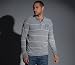 Button Crew P.Stripe tee[d-marl & opt p.strp]