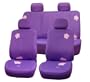 FH-FB053114 Floral Embroidery Design Car Seat Covers Purple Color