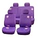 FH-FB053114 Floral Embroidery Design Car Seat Covers Purple Color