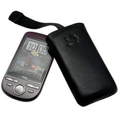 HTC Tattoo - Leder Etui Tasche *Lasche mit Rueckzugfunktion* (Original SunCase)