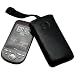 HTC Tattoo - Leder Etui Tasche *Lasche mit Rueckzugfunktion* (Original SunCase)