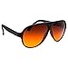 grinderPUNCH Blue Blocking Plastic Aviator Sunglasses Great for Driving Matte