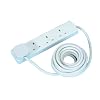 Masterplug 4 Gang Extension Lead 5 Metre, 13 Amp, White