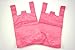 Plastic Bag-Pink Plain Embossed T-Shirt Bag 11.5