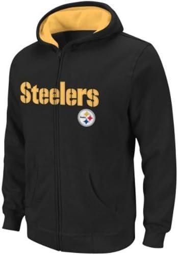 Pittsburgh Steelers Youth Size Small (8) Team Colors Hooded Full Zipper Kids NFL Sweatshirt
