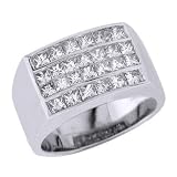 41CITMqJmoL. SL160  Four row Princess cut Mens Diamond Ring