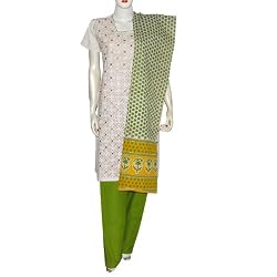 Cotton Salwar Kameez Printed Embroidered Dress Size S (slk406)