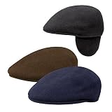 Wool Knit Ivy Flat Cap with earflap