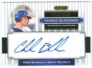 Charlie Blackmon Autographed/Hand Signed baseball card (Colorado Rockies) 2008 Razor #159