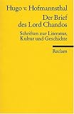 Der Brief des Lord Chandos. Erfundene Gespräche und Briefe.