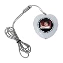 CTA Digital MI-HPNW Heart Shape Digital Photo Frame Necklace (White)
