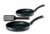 Berndes Signocast Fry pan Set, Includes 9.5 Inch Skillet, 11 Inch Skillet and Spatula