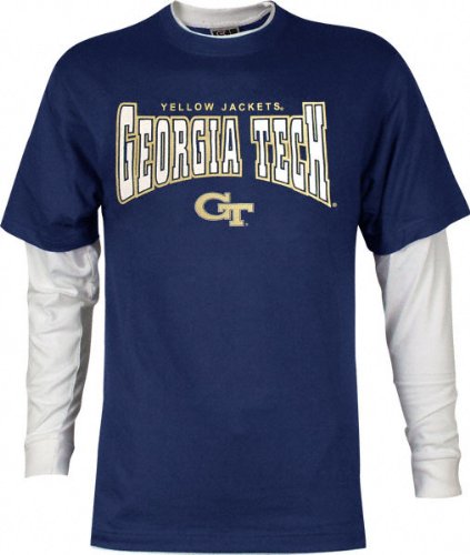 Buy Georgia Tech Yellow Jackets Walk On Double Layer Long Sleeve Shirt