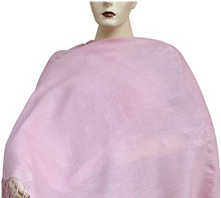Pashm High Quality Baby Pink Soft Pashmina Feel Solid Color Stole Shawl Scarf