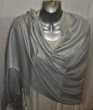 Silver Pashmina style shawl / scarf / Wrap