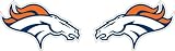 Denver Broncos Logo 12" Car Magnet Set (Left & Right)