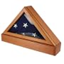 Officers Flag Display Case AND Pedestal for 3ft x5ft Flag -Oak