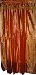 Moms Gift- Silk Sari Drapes-2 Firebricks Panels Drapes India Decor