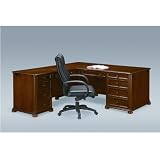 Left L-Desk DMi Camden L-Shape Wiid Computer Desk in Ginger Cherry