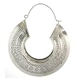 2 X 2.25 Egyptian Style Hoops In Silver