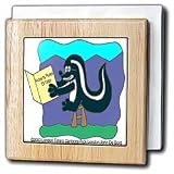 Skunk Reads Roberts Rules Of Odor - 6 Inch Tile Napkin Holder