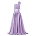 Fashion Plaza Girls A-line Chiffon One Shoulder Flower Girl Dress for Wedding K0078