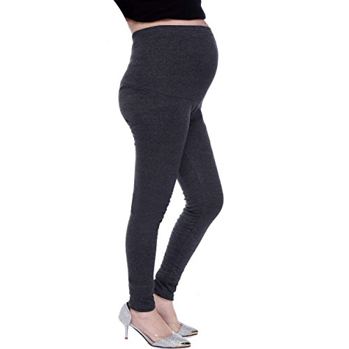 FINEJO Pregnant Women Solid High Waist Pants Over Bump Leggings Maternity Trouser