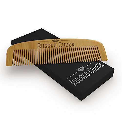 Rugged Chuck Beard Comb - The Ultimate Beard Care Accessory! Perfect for Applying Beard Oil and Beard Balm. Best Beard Brush Companion For Any Beard Kit. Trendy Mens Comb For Pocket Comb Collection!