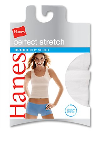 41CIqKH8%2BvL Womens Hanes 2 Pair Perfect Panty Opaque Boy Shorts