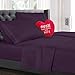 Nestl Split King Sheets for Adjustable Beds - 5 Piece Split King Sheets Set, Deep Pocket, Hotel Luxury, Extra Soft, Breathable and Cooling, Purple Split King Bed Sheets