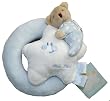Round Baby Rattle, Moons & Stars Collection-blue