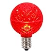 Pack of 12 LED G40 Red Replacement Christmas Light Bulbs - E17 Base