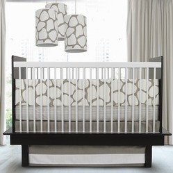Oilo Cobblestone Standard Crib Set, Taupe On Sale