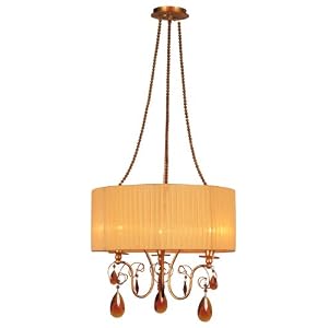Eurofase 17504-010 Tempest 3-Light Pendant, Gold Leaf