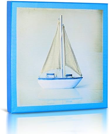 Elegant Sailboat, Lithograph Canvas Art, Nautically Themed Sailboat for Baby Nursery, Modern Kids Rooms, Home Décor, Wall Art, Great Gift, 14 X 14