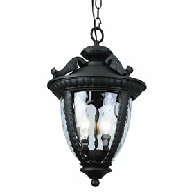 Trans Globe Lighting 5275 BK 18-1 4-Inch 2-Light Outdoor Large Hanging Lantern, Black by Trans Globe Lighting