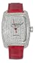 Locman Alum Ladies Diamond Pave Dial Red Strap Watch 488DCDC