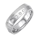 0.08ctw Flush Set Diamond Wedding Ring in 18K White Gold (GH, VS)