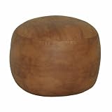 Leather Luxe Bean Bag  Bigfoot Footstool, Leather
