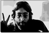 John Lennon Canvas Giclee Art Print #420 12"x8"