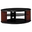 Bush Furniture Universal Round TV Stand, Cherry Veneer
