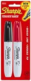 Sharpie 38252 Chisel Tip Permanent Marker Set of 2 (Black, Red)
