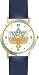 Hanukkah Candle Holder or Chanukia Jewish Star of David Judaica Jewish Theme - WATCHBUDDY&reg; DELUXE TWO-TONE THEME WATCH - Arabic Numbers - Blue Leather Strap-Size-Large ( Men's Size or Jumbo Women's Size )