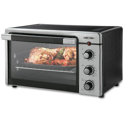 Oster TSSTTVMATT 6-Slice Convection Toaster Oven - Brushed Stainless Steel Black product image