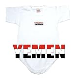 BABY BODYSUIT WHITE FLAG COLOR  YEMEN  12 - 18 Months